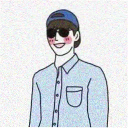读者头像，深海蓝底色的圆形标识